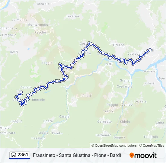 2361 Bus Line Map