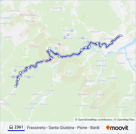 2361 Bus Line Map