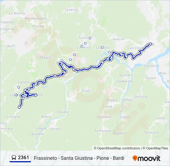 2361 Bus Line Map