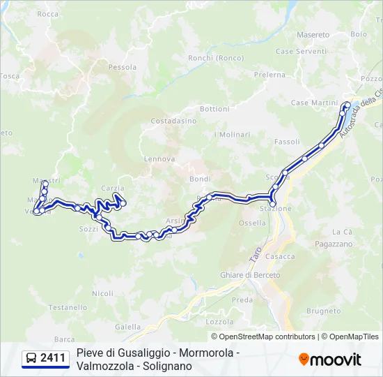 2411 Bus Line Map