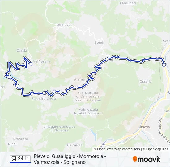 2411 Bus Line Map