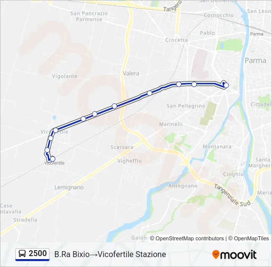 2500 Bus Line Map