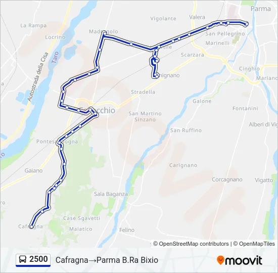 2500 Bus Line Map