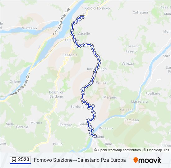 2520 bus Line Map