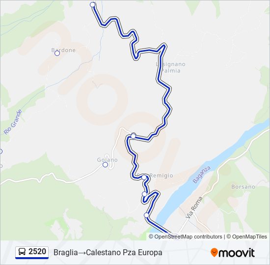 2520 bus Line Map