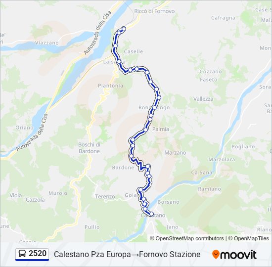 2520 bus Line Map