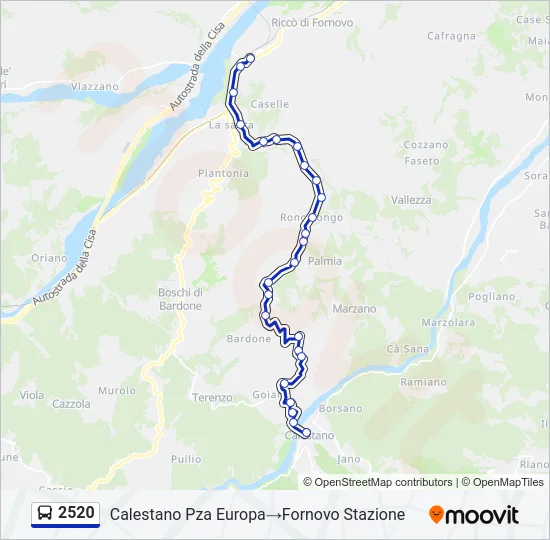 2520 Bus Line Map