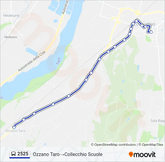 2525 Bus Line Map