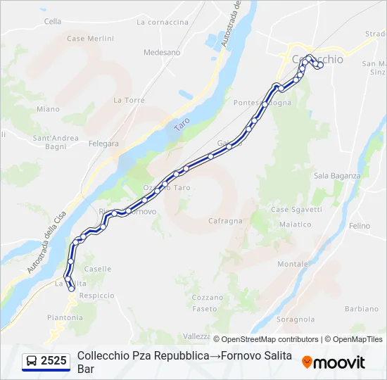 2525 Bus Line Map