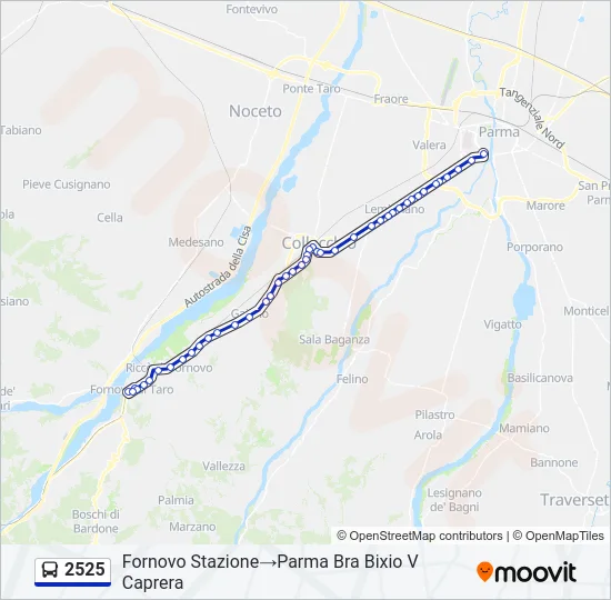 2525 Bus Line Map