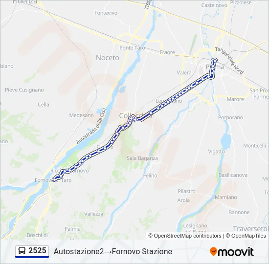 2525 Bus Line Map