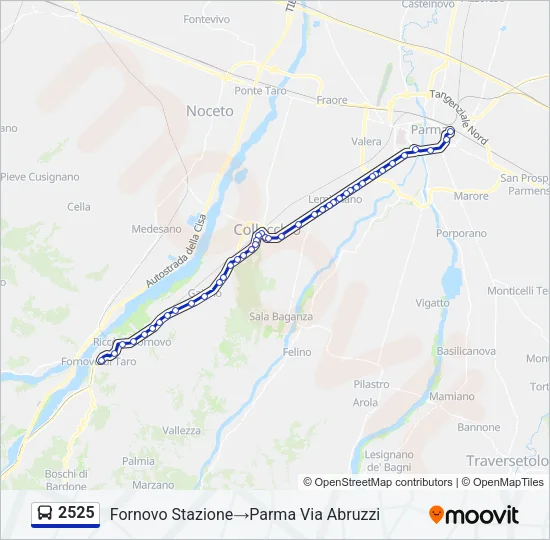 2525 Bus Line Map
