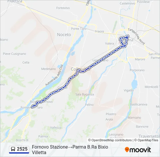 2525 Bus Line Map