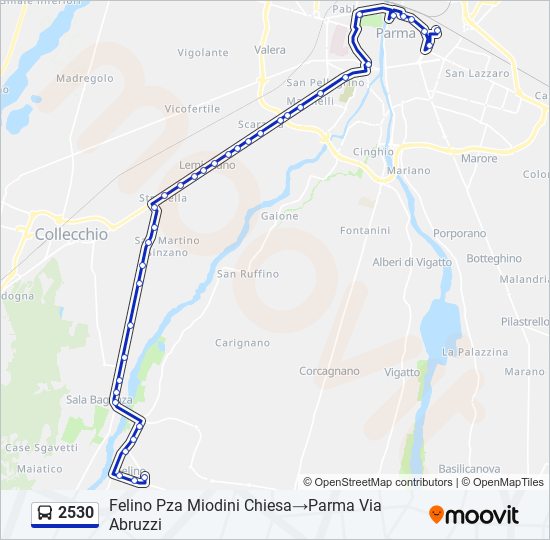 2530 bus Line Map