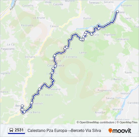 2531 bus Line Map