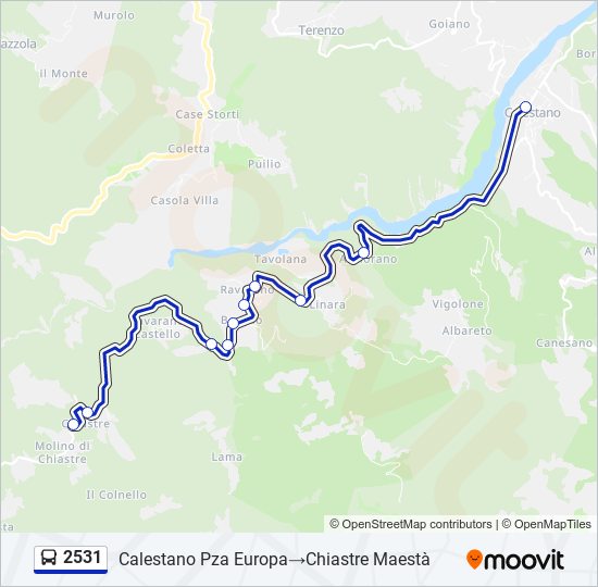 2531 bus Line Map