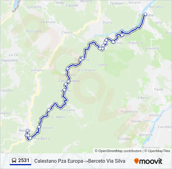 2531 Bus Line Map