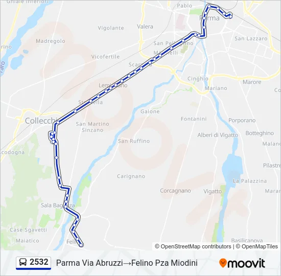 2532 Bus Line Map
