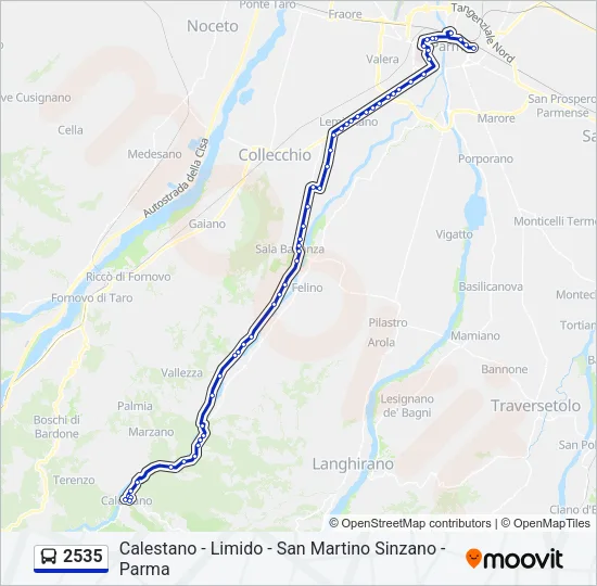 2535 Bus Line Map