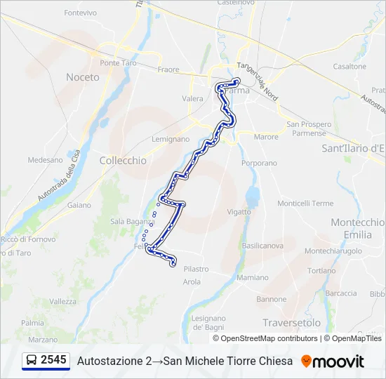 2545 Bus Line Map
