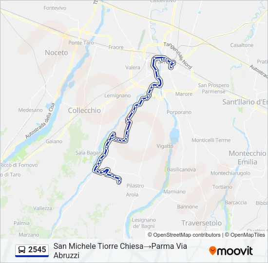 2545 Bus Line Map