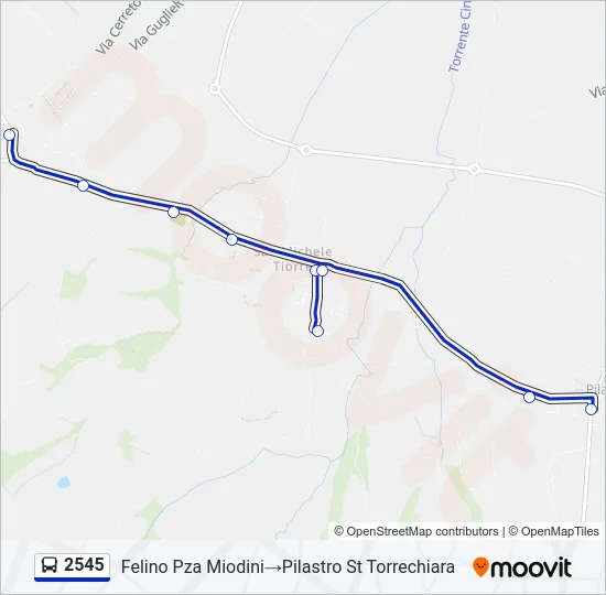2545 Bus Line Map