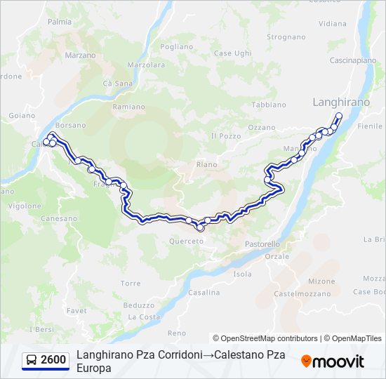 2600 bus Line Map