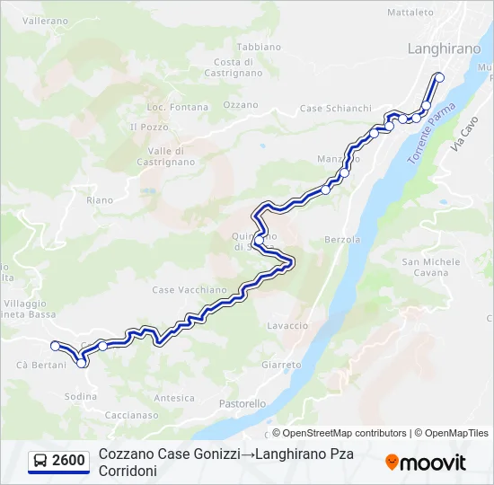 2600 Bus Line Map
