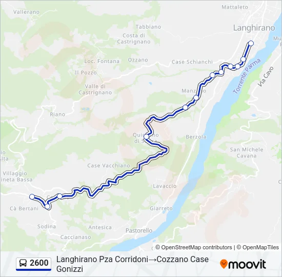 2600 Bus Line Map