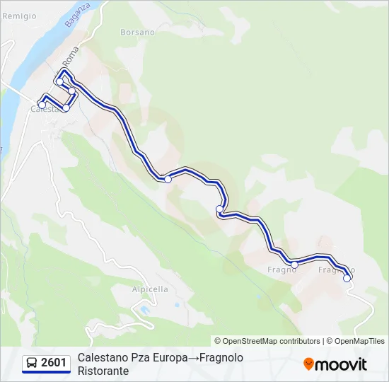 2601 Bus Line Map