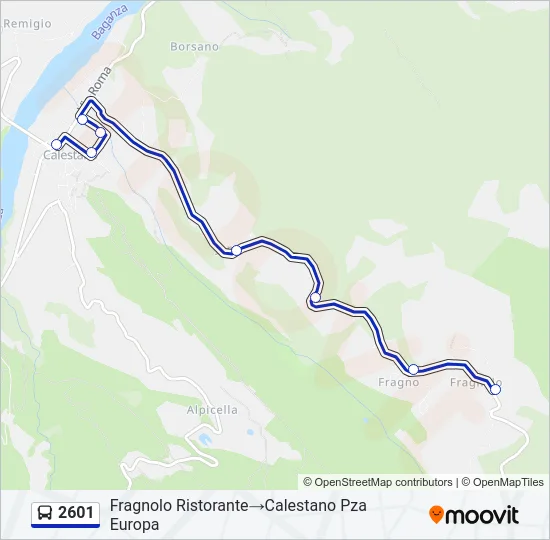 2601 Bus Line Map