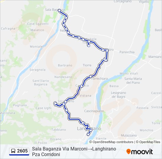 2605 bus Line Map