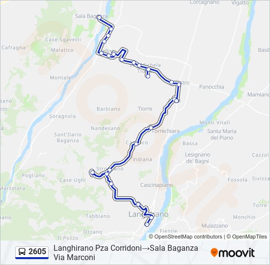 2605 bus Line Map