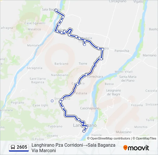 2605 Bus Line Map