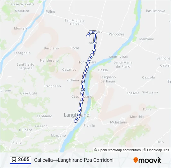 2605 Bus Line Map