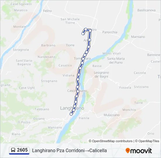 2605 Bus Line Map