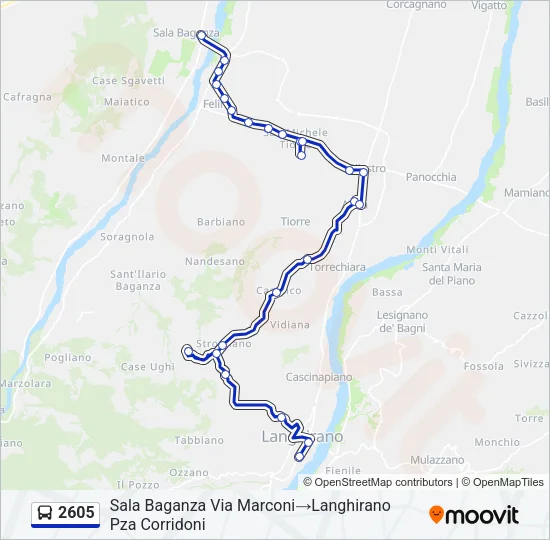 2605 Bus Line Map