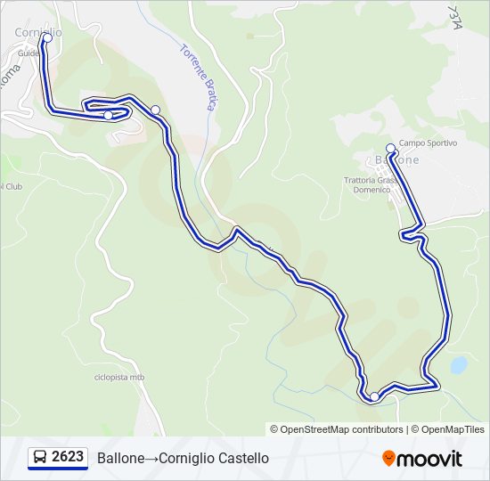 2623 bus Line Map