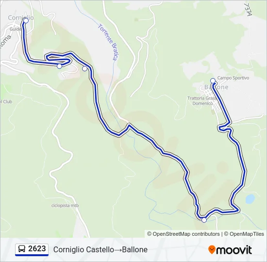 2623 Bus Line Map