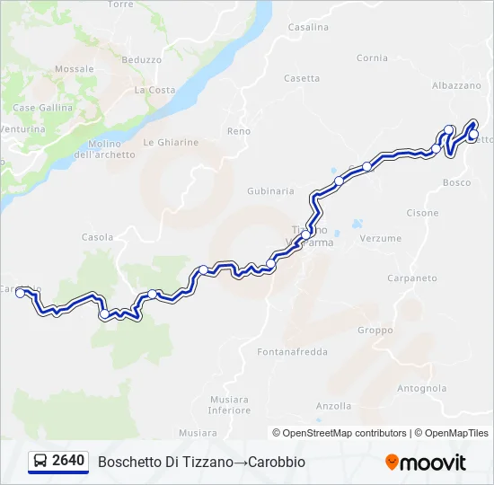 2640 Bus Line Map