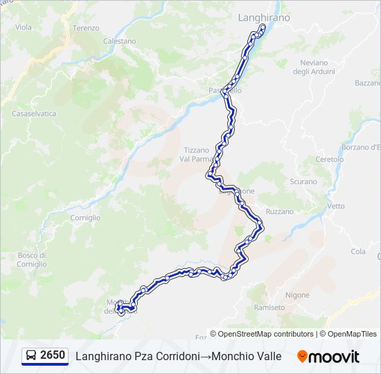 2650 bus Line Map