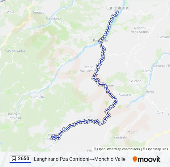 2650 Bus Line Map