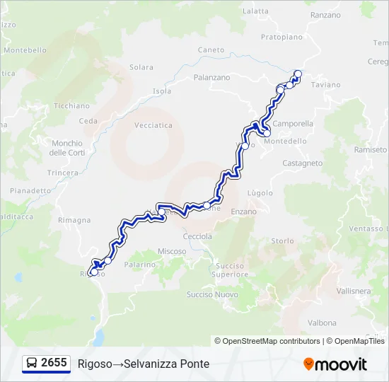 2655 Bus Line Map