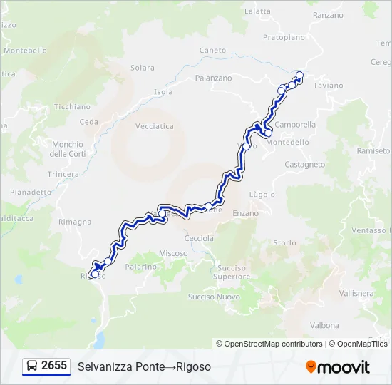 2655 Bus Line Map