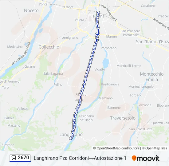 2670 Bus Line Map