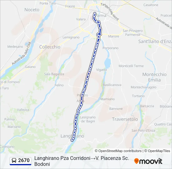 2670 Bus Line Map