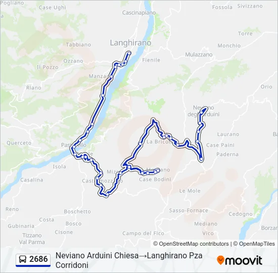 2686 Bus Line Map