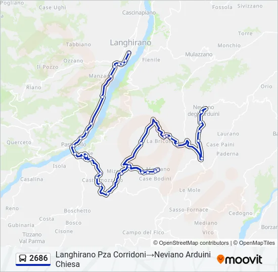 2686 Bus Line Map