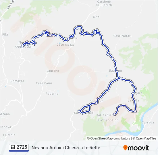 2725 Bus Line Map