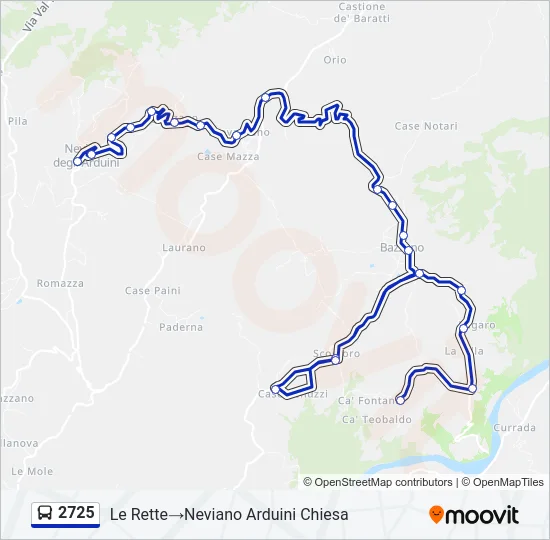 2725 Bus Line Map